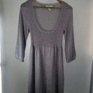 WHBM Gray/Silver Knit Dress sz L